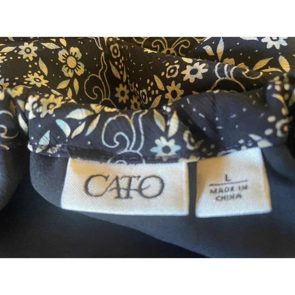 Cato Womens Floral‎ Paisley Chiffon Maxi Skirt Large Blue Boho Flowy Cottagecore